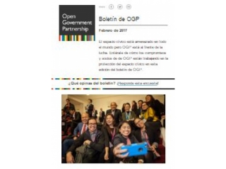 Boletín de la Alianza para el Gobierno Abierto | Febrero 2017